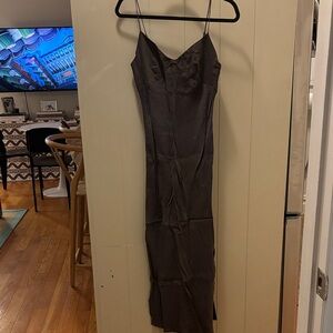 LESET Chocolate Midi Dress